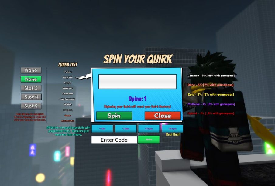 Roblox Era Of Quirks How To Get A Quirk