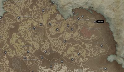 Diablo 4 Map With Jala's Vigil Selected(1)