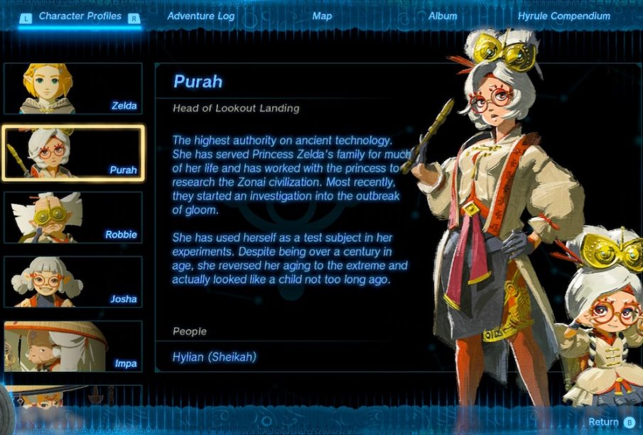 How Old Is Purah In Tears Of The Kingdom Totk Character Profile